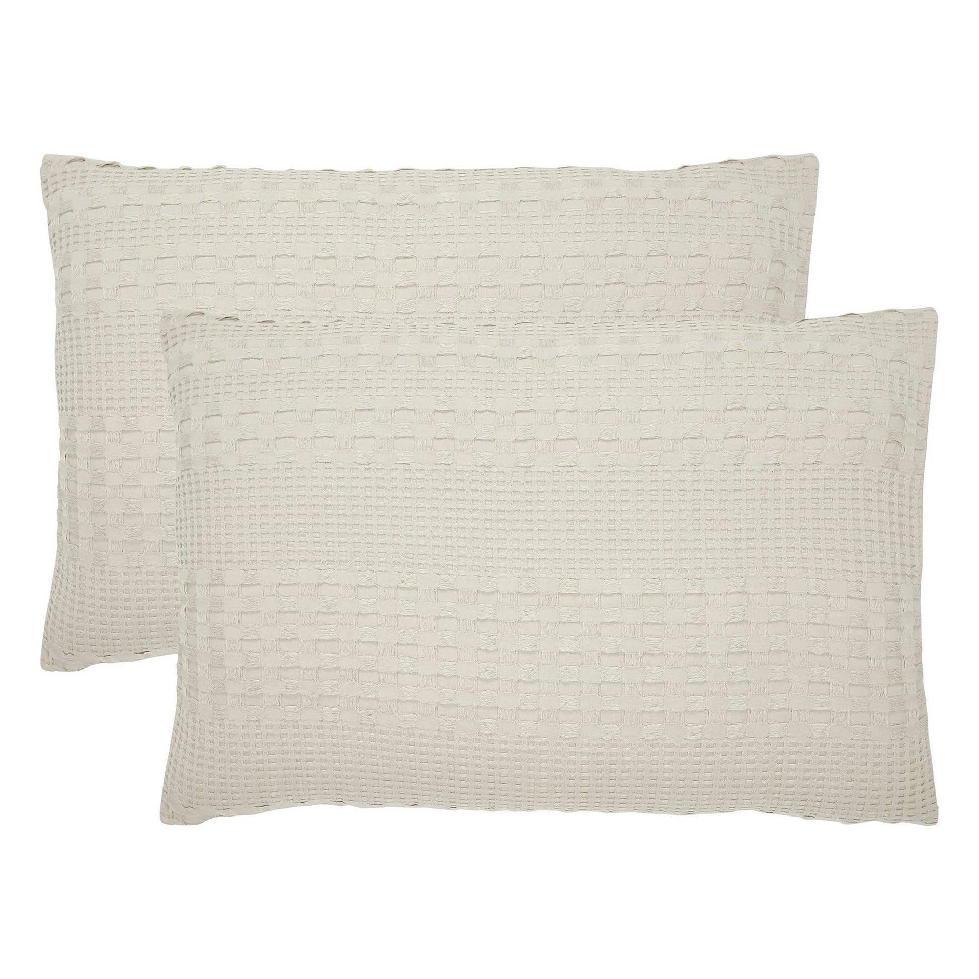 Set of two Waffle Weave pillow shams by belle aura