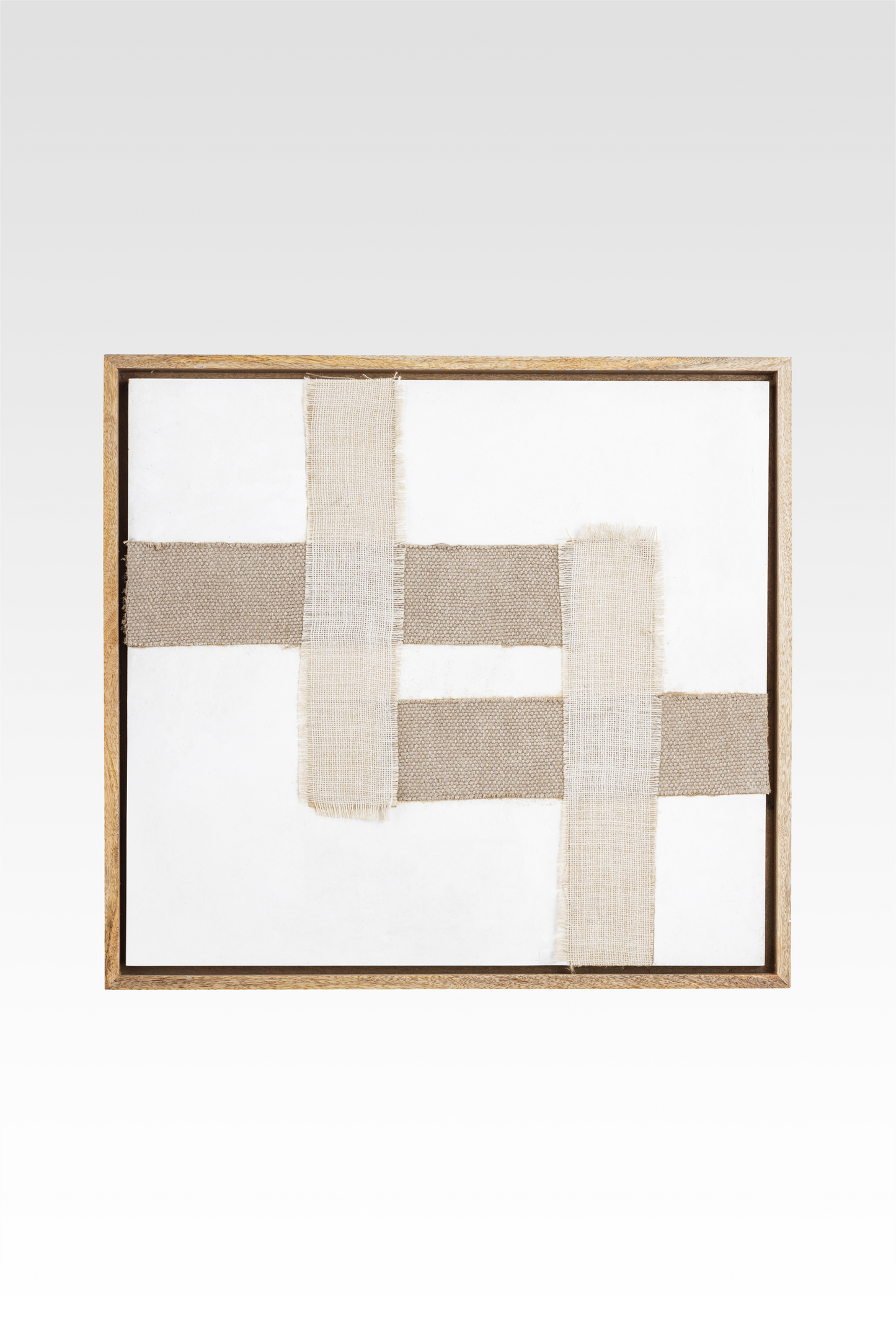 TexTile Wall Decor By Belle Aura Hanging On Wall Showing Geometric Fabric Design