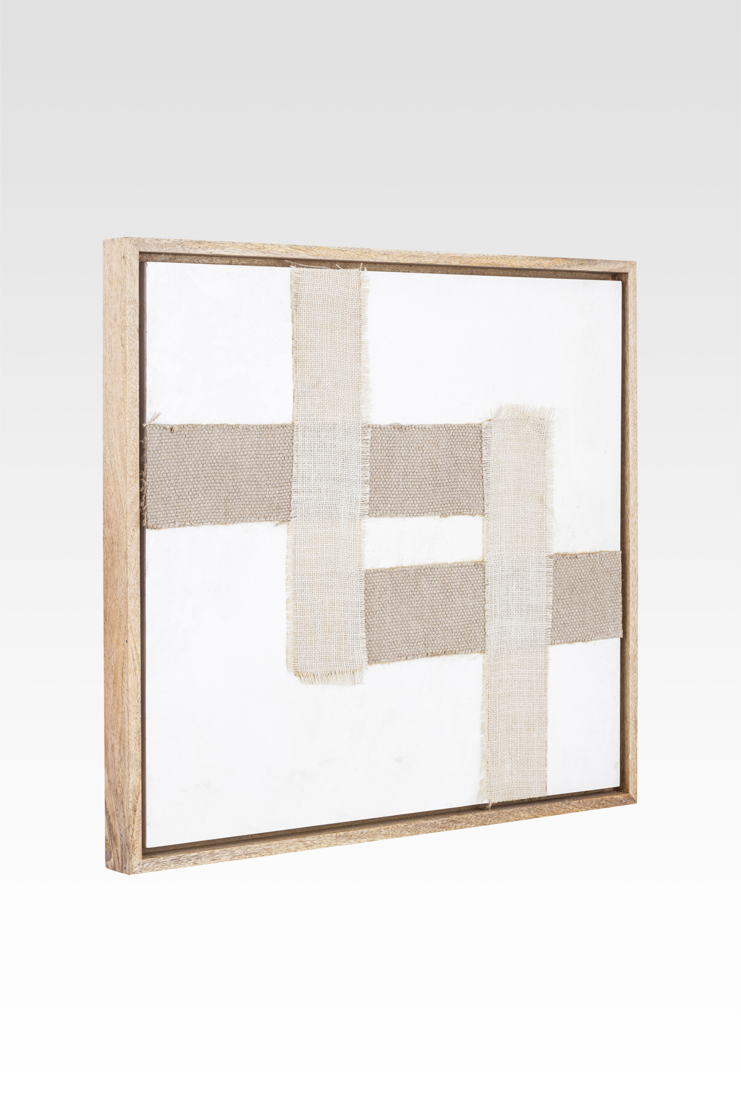 TexTile Wall Decor By Belle Aura Abstract Textile Design With Neutral Tones
