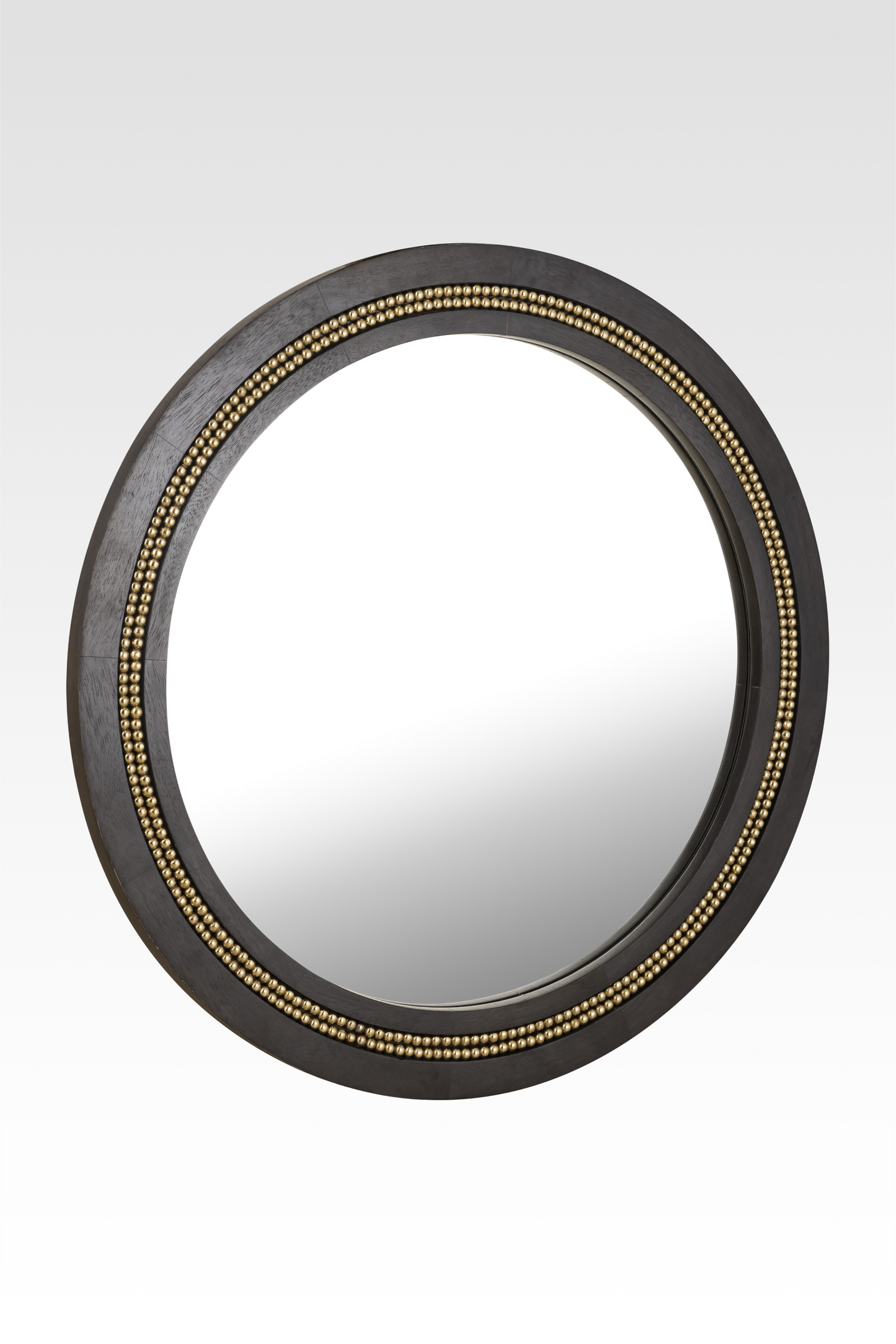 Aurelia Round Wall Mirror in Black by Belle Aura