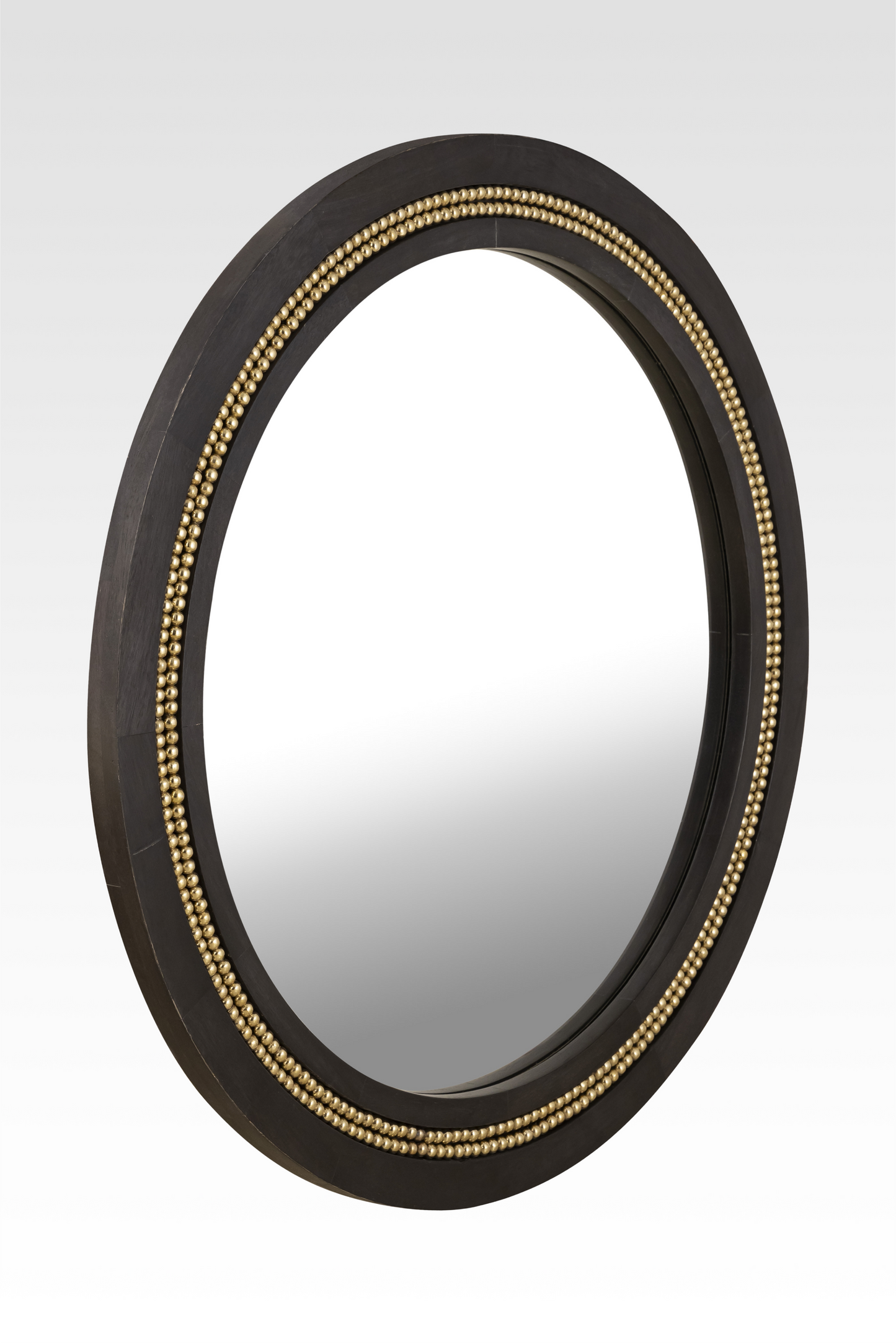 Aurelia Round Wall Mirror in Black by Belle Aura