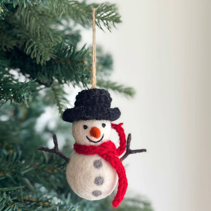 Handcrafted Felt Snowman Ornament