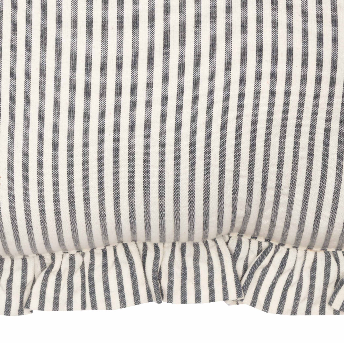 Hatteras Seersucker Blue Ticking Stripe Fabric Pillow