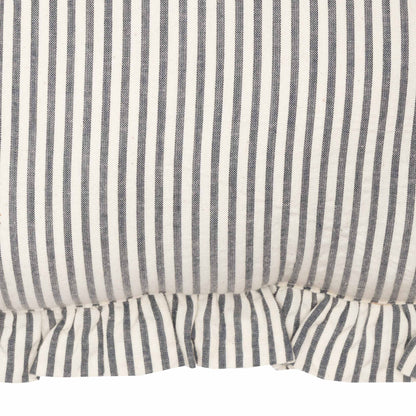 Hatteras Seersucker Blue Ticking Stripe Fabric Pillow