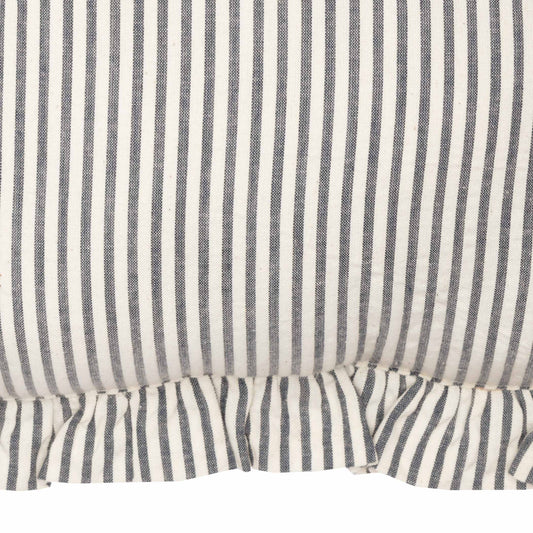 Hatteras Seersucker Blue Ticking Stripe Fabric Pillow