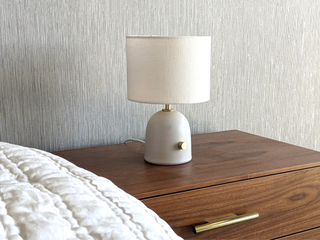 Armona Mini Table Lamp By Debarro And Belle Aura, In A Bedroom Setting