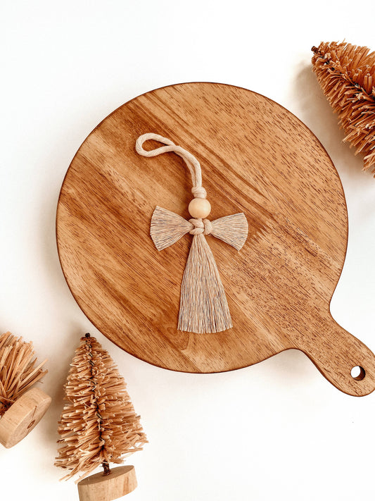 Macrame Ornament Angel in Honey