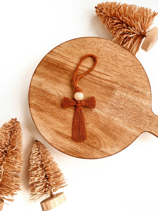 Macrame Ornament Angel in White