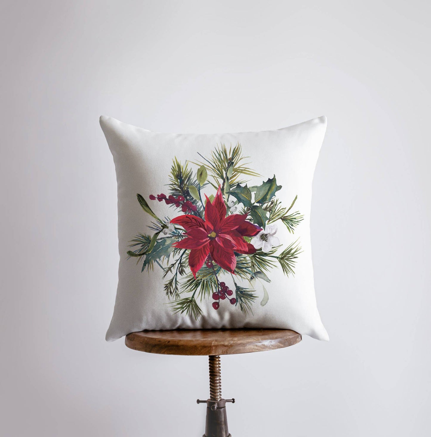 Poinsettia Bloom Handcrafted Pillow