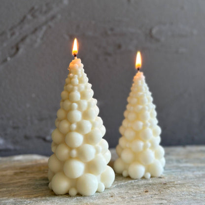 Bubble Christmas Tree Candle Small