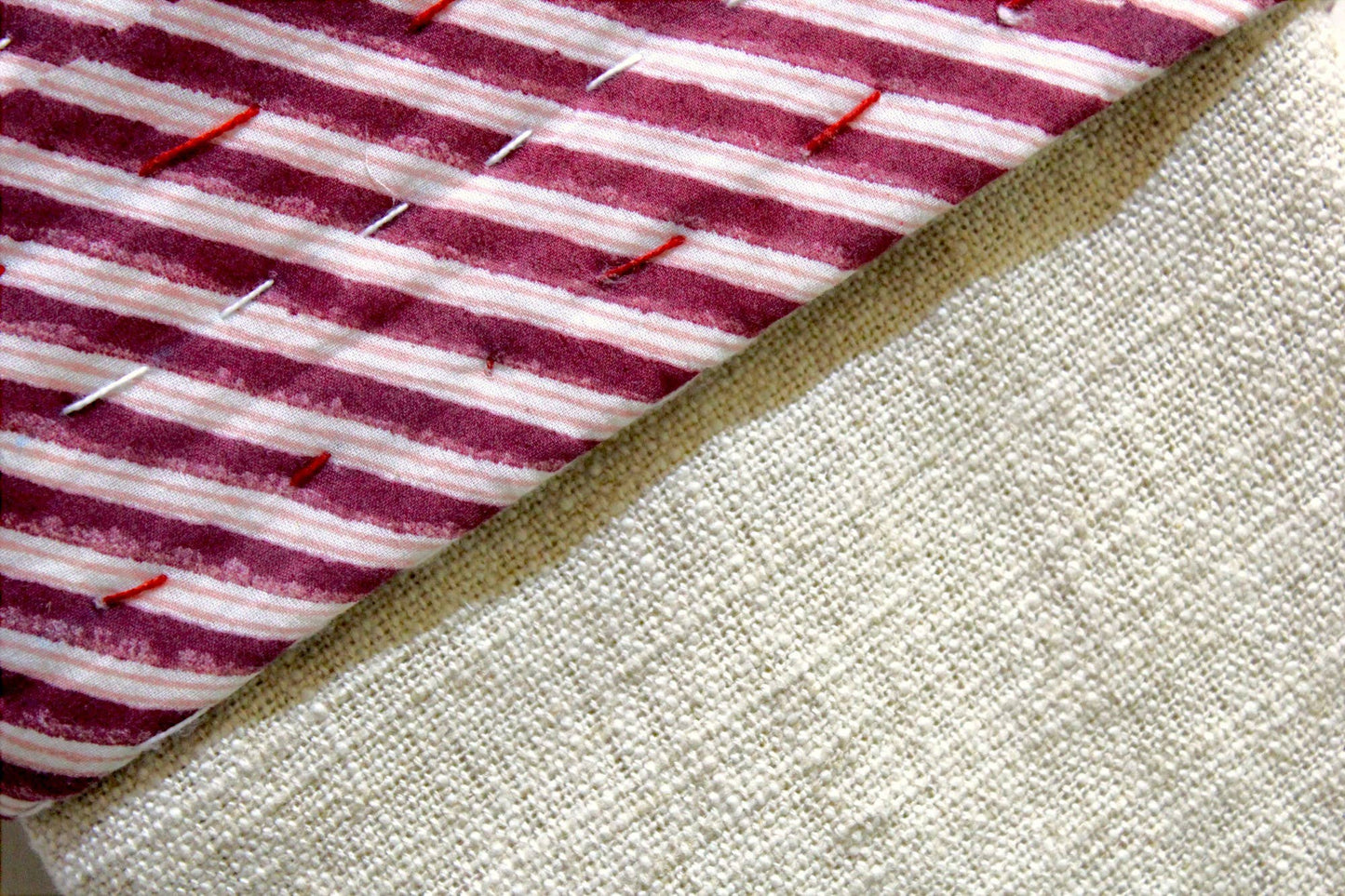 Handcrafted Linen Christmas Stocking