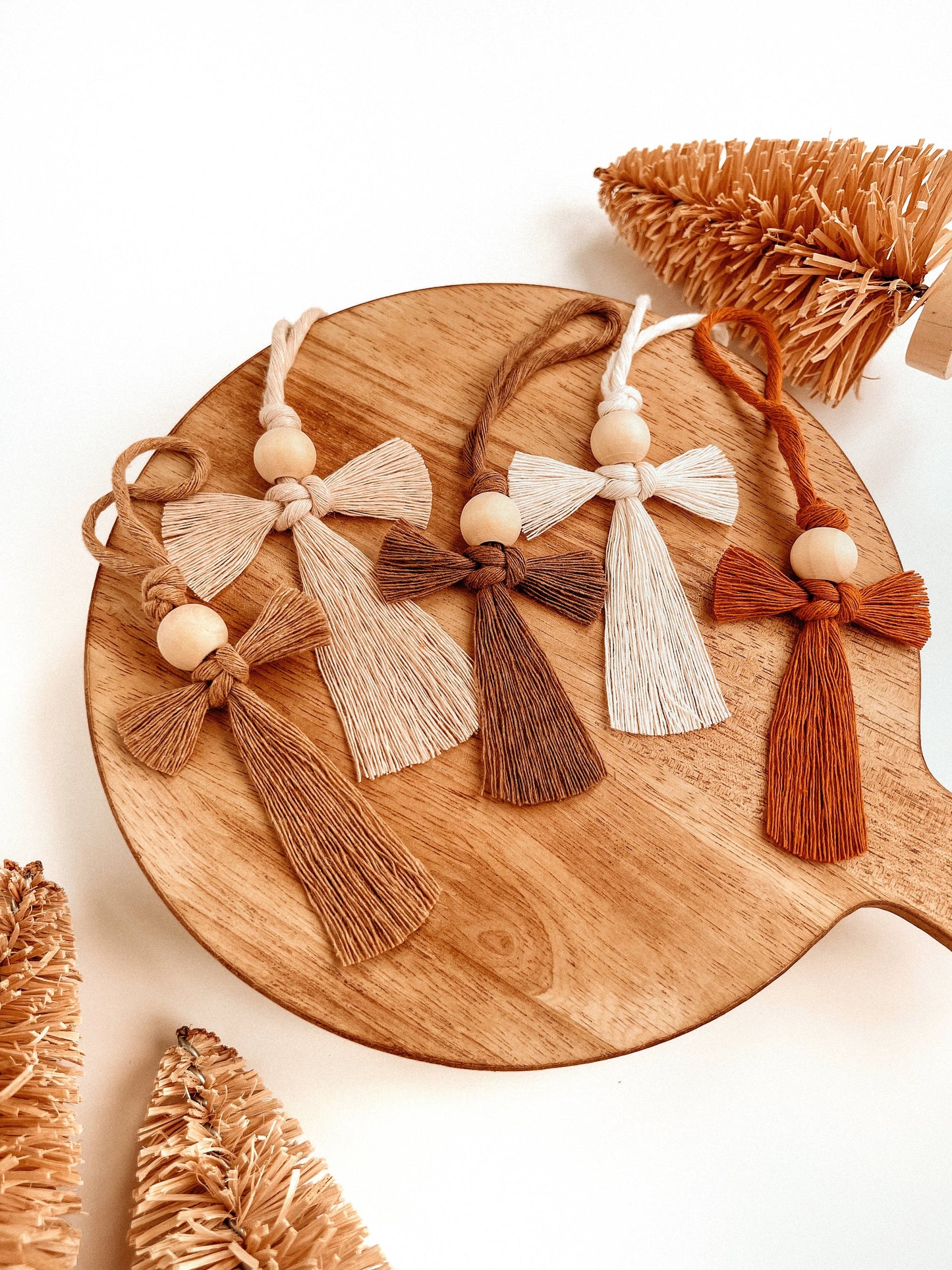 Macrame Ornament Angel in White