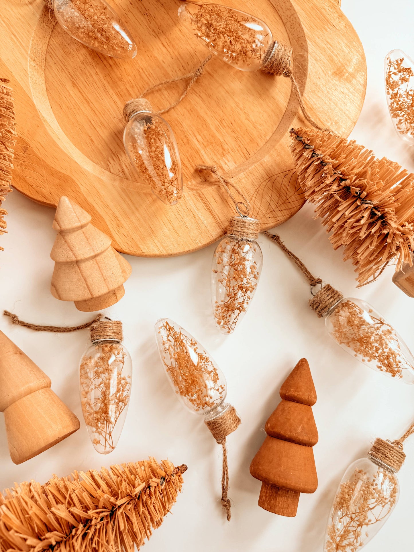 Dried Floral Bulb Ornaments