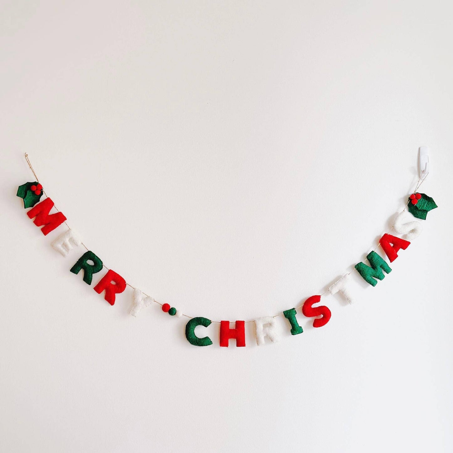 Felted Merry Christmas Garland