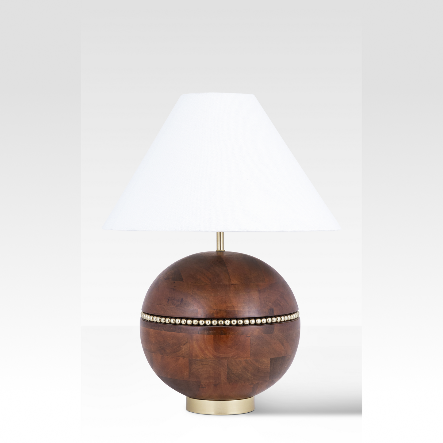 Aurelia Table Lamp in Walnut by Belle Aura
