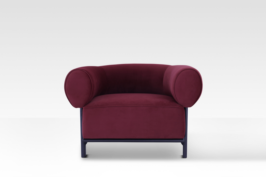 Gala Accent Chair In Cranberry By Belle Aura