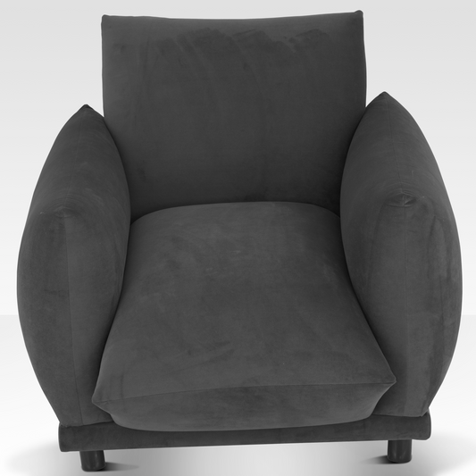 Plum Accent Chair In Midnight By Belle Aura – Straight On View