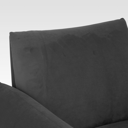 Plum Accent Chair In Midnight By Belle Aura – Fabric Texture Close-Up