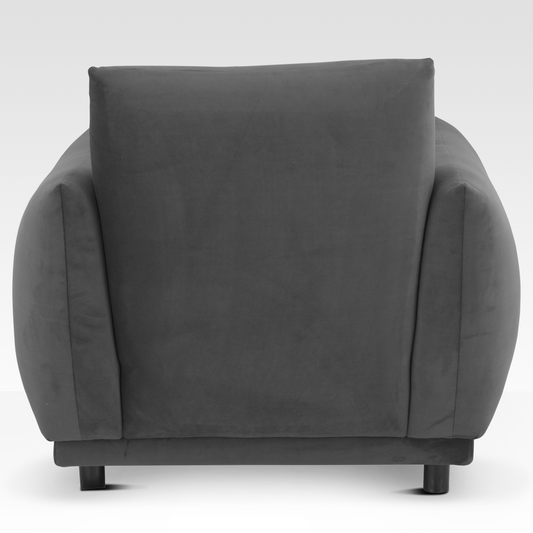 Plum Accent Chair In Midnight By Belle Aura – Rear View
