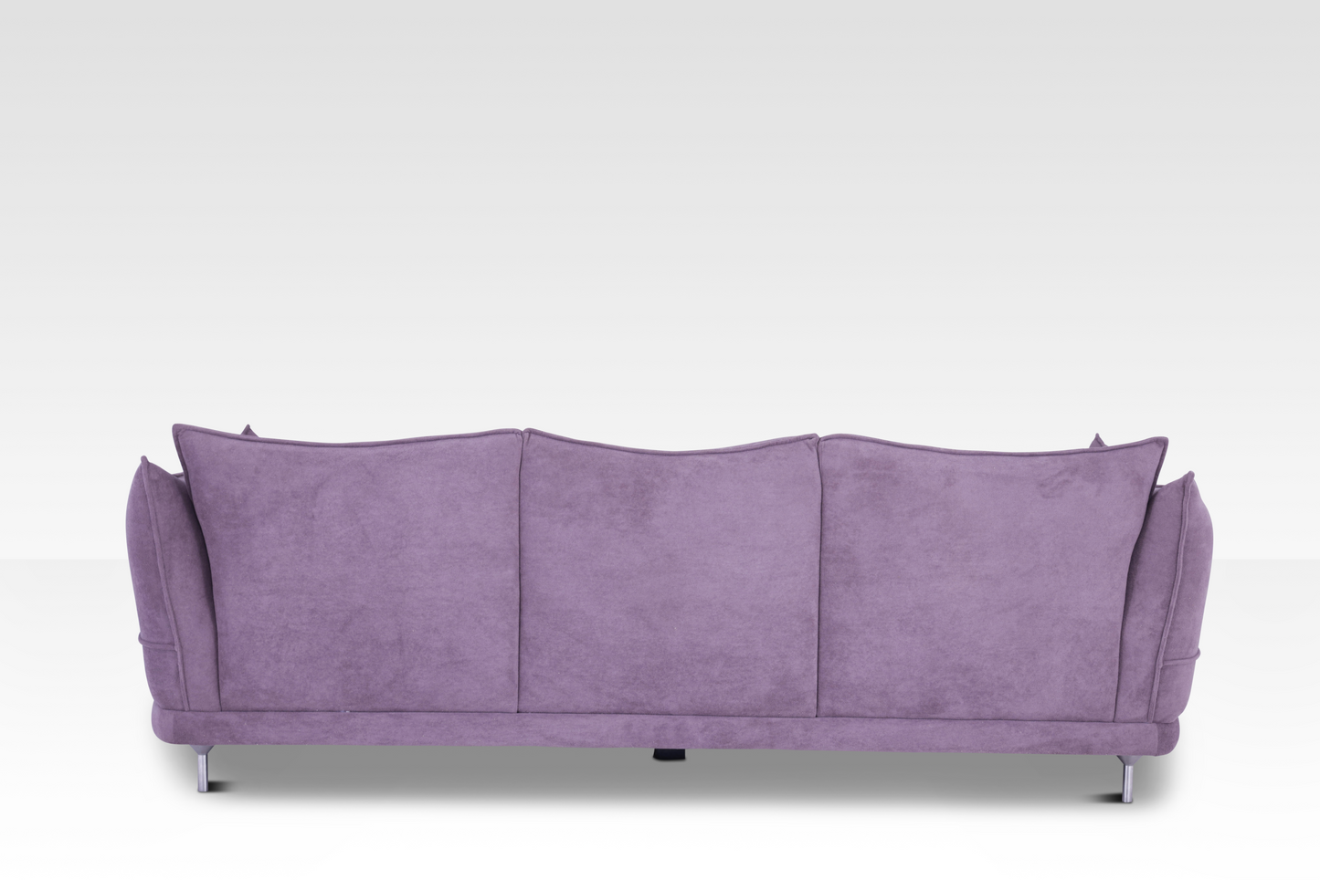 Back View Of Buddy Sofa In Lilac Mist By Belle Aura