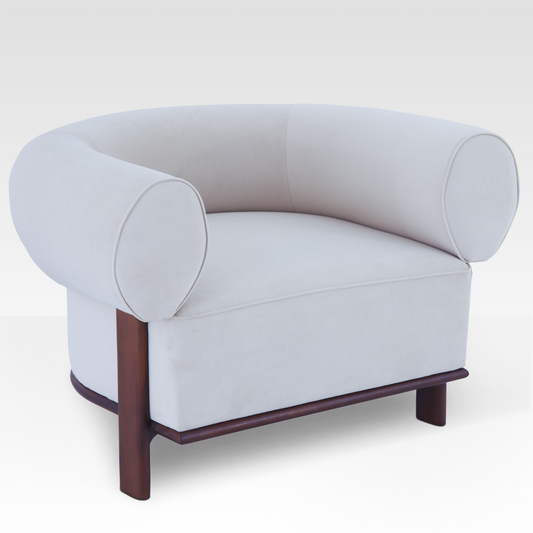 Accent Chair in Ivory by Belle Aura
