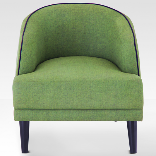 Beleza Accent Chair In Wasabi By Belle Aura - Slight Left Front View