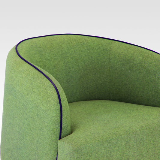 Beleza Accent Chair In Wasabi By Belle Aura - Angled View