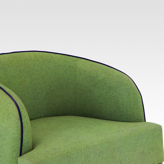 Beleza Accent Chair In Wasabi By Belle Aura - Top Angle View