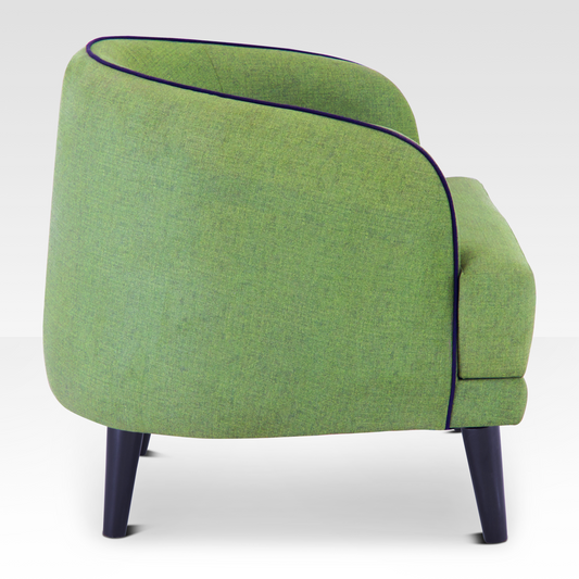 Beleza Accent Chair In Wasabi By Belle Aura - Side View