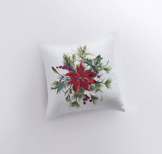 Poinsettia Bloom Handcrafted Pillow