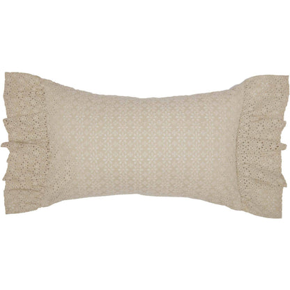 Camilia Eyelet Pillow By Belle Aura Front View On White Background