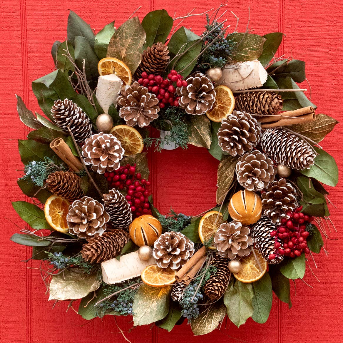 Cinnamon Orange & Pinecone
 Wreath