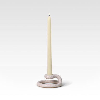 Uni Candlestick in Speckled White by Sin