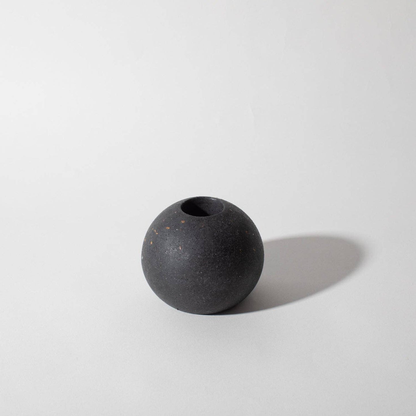 Sphere Candlestick Holder in Black Terrazzo by preeti cool