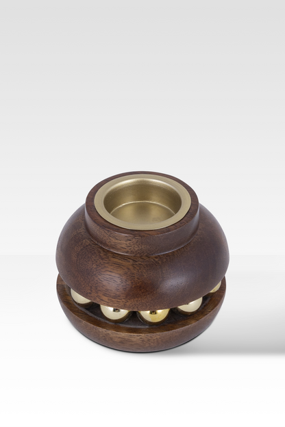 Aurelia Candle Holder in Walnut