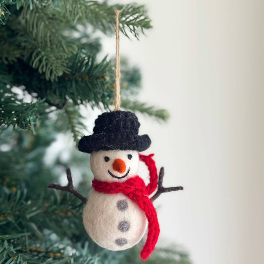 Handcrafted Felt Snowman Ornament