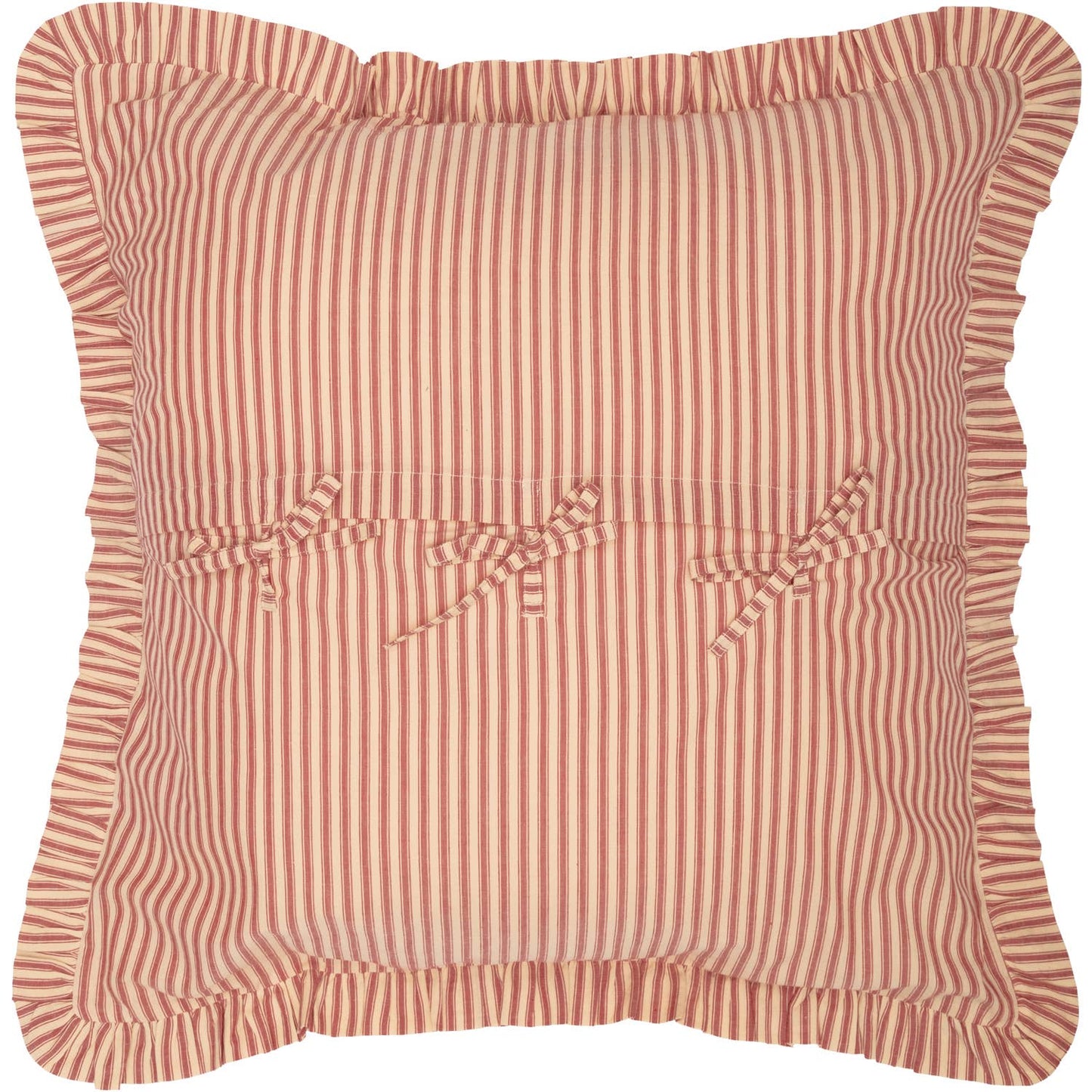 Sawyer Mill Red Ticking Stripe Fabric Euro Sham