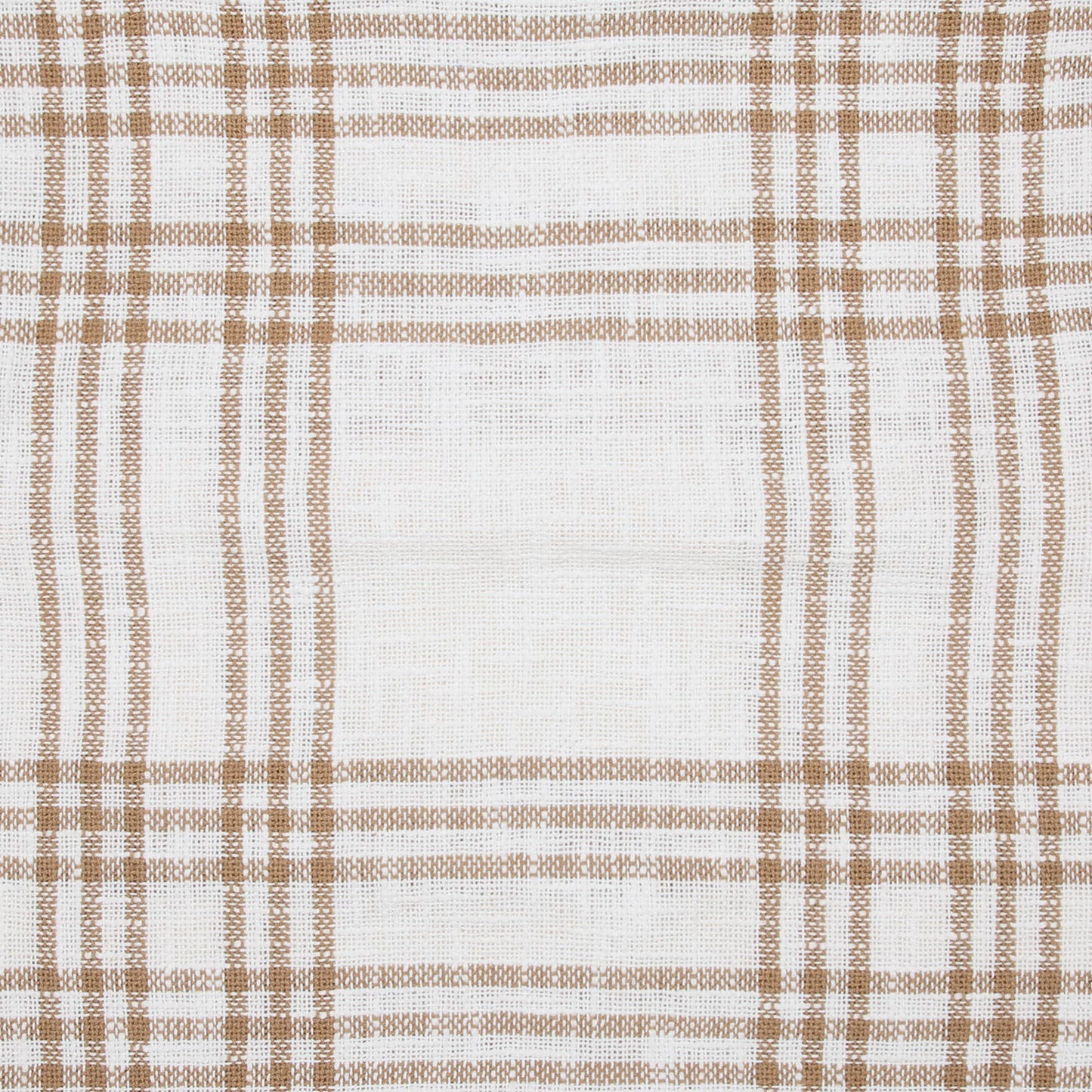 Wheat Plaid Fabric Pillow by VHC Brands