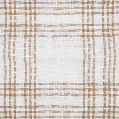 Wheat Plaid Fabric Pillow by VHC Brands