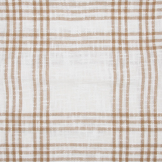 Wheat Plaid Fabric Pillow by VHC Brands