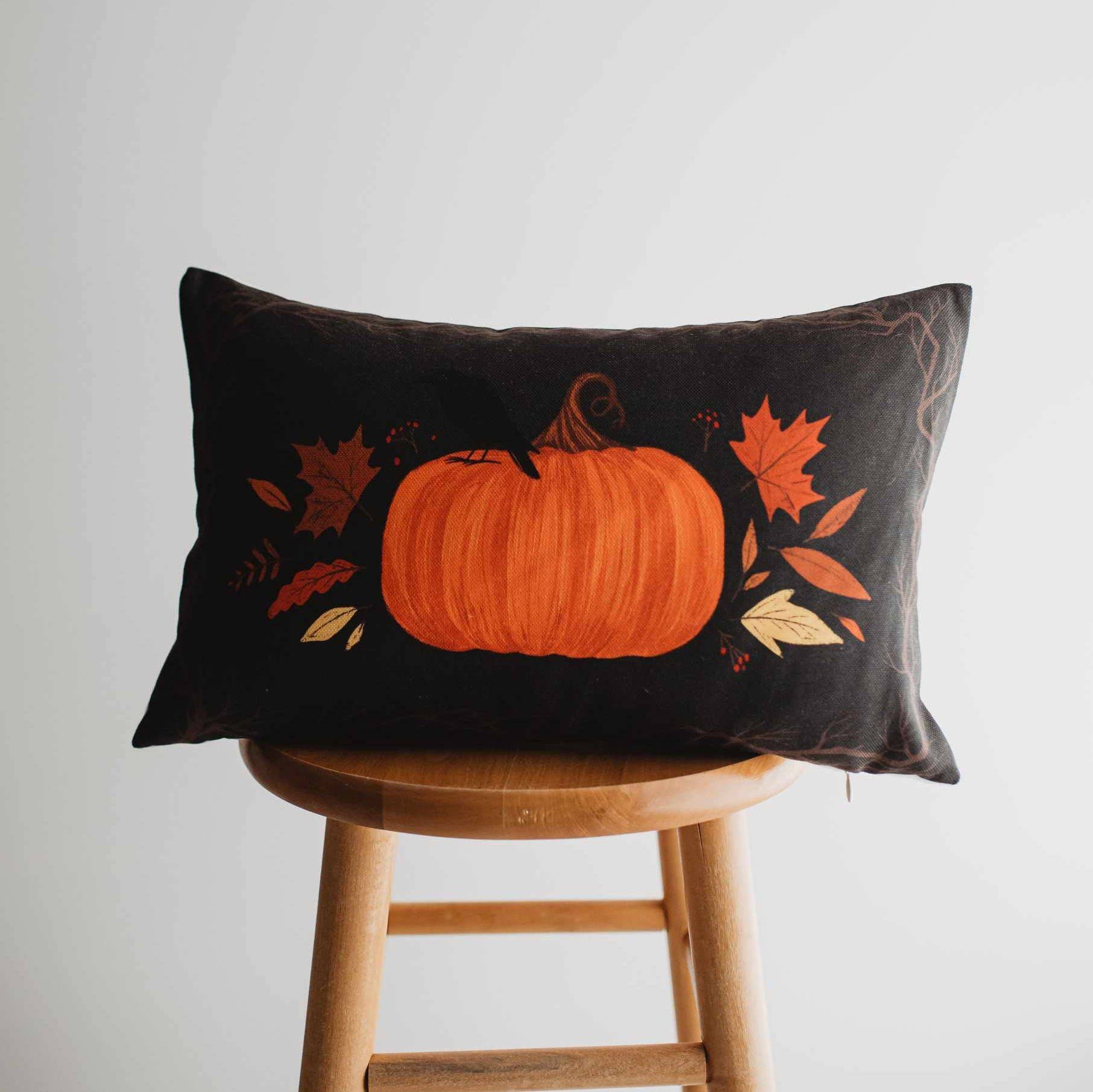Primitive pumpkin pillow cover by Belle Aura