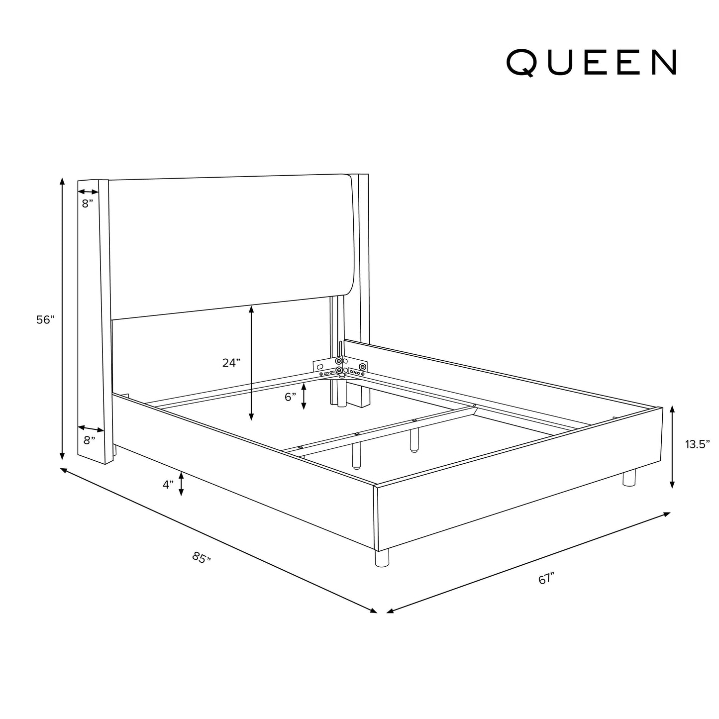 Monroe Upholstered Bed