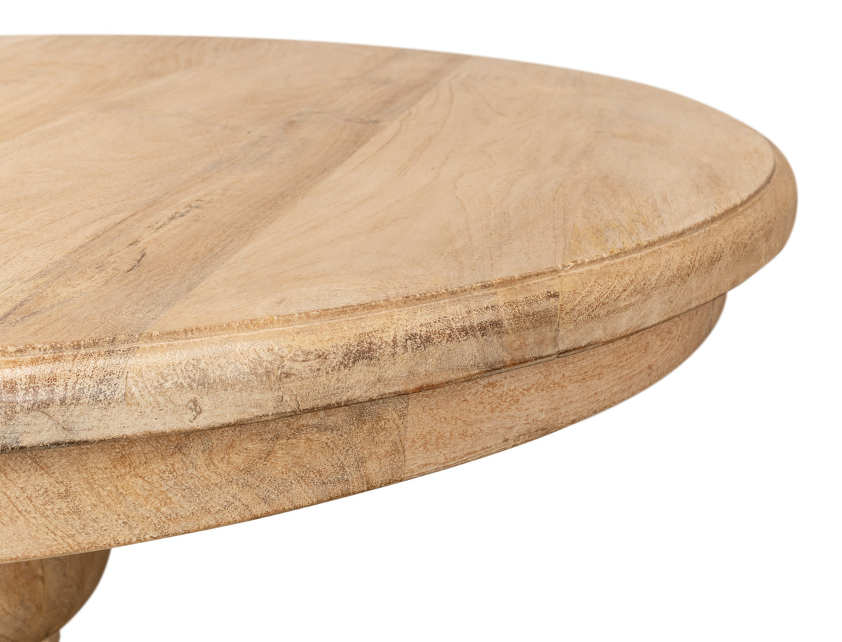 Montego Round Solid Wood Pedestal Dining Table