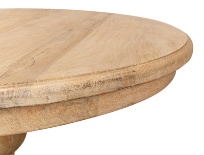Montego Round Solid Wood Pedestal Dining Table