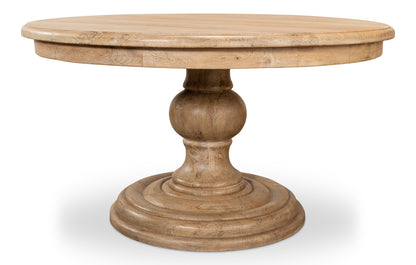 Montego Round Solid Wood Pedestal Dining Table