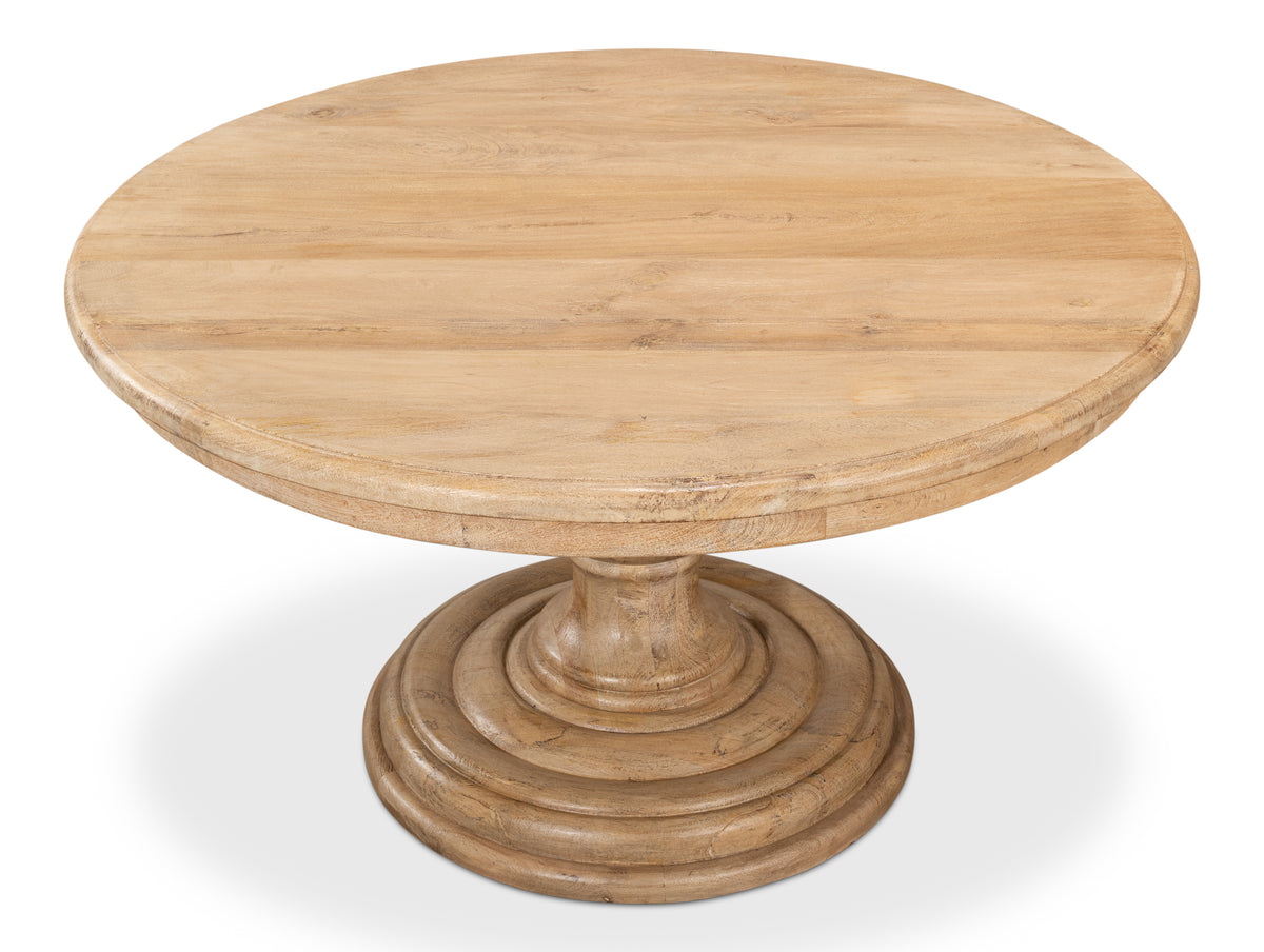 Montego Round Solid Wood Pedestal Dining Table