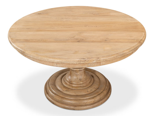 Montego Round Solid Wood Pedestal Dining Table