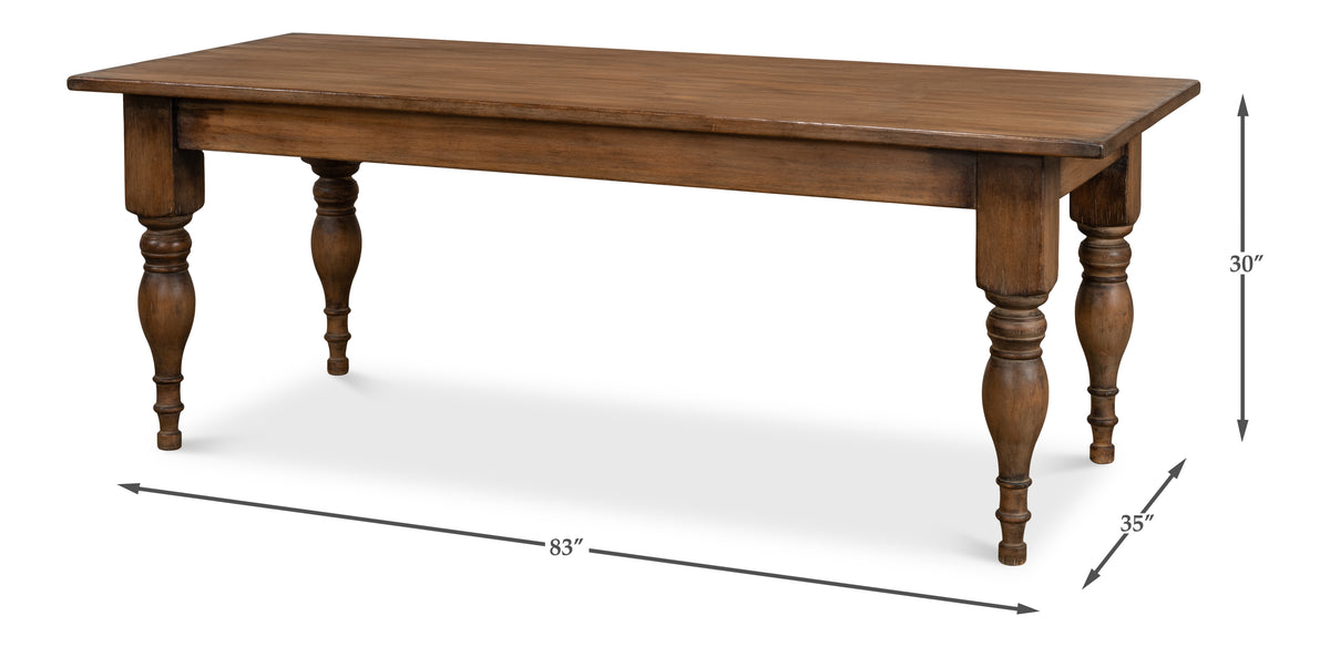 Geneva Turned Leg Dining Table