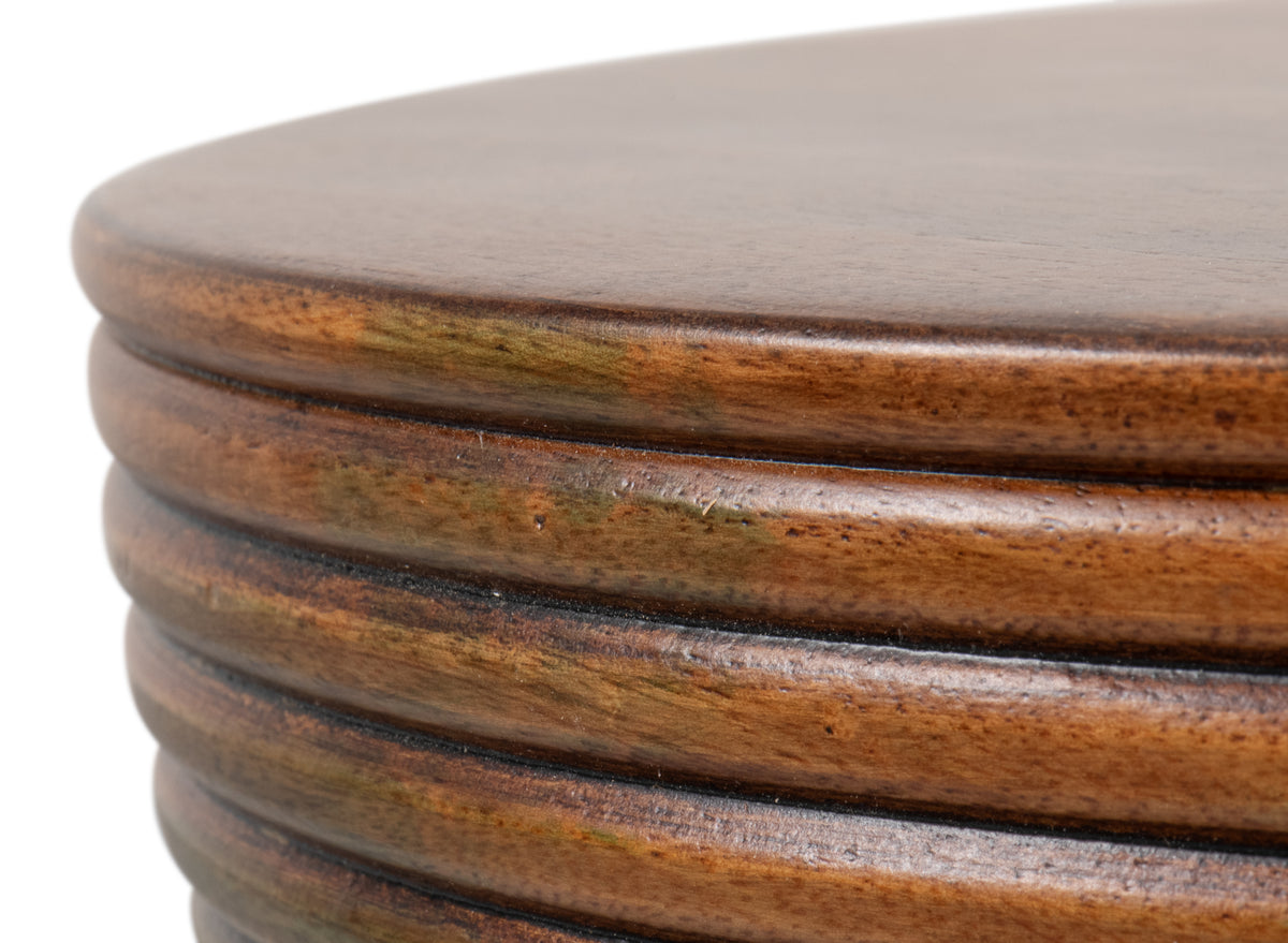 Caspian Ribbed Pedestal End Table