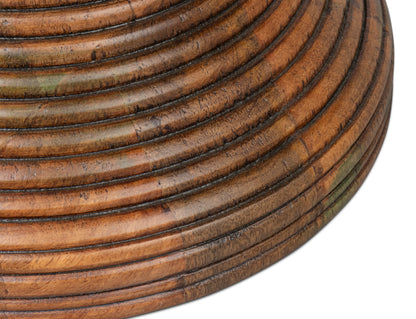 Caspian Ribbed Pedestal End Table